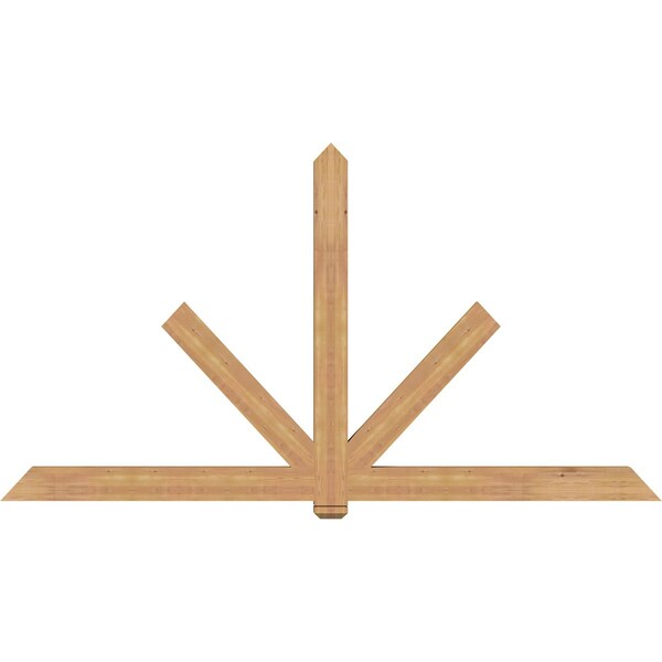 Ekena Millwork Kennewick Timber Gable Bracket, Western Red Cedar, 108"W x 58"H x 3 1/2"D x 5 1/2"F, 13/12 Pitch GBW108X58X0406KEN00SWR - main